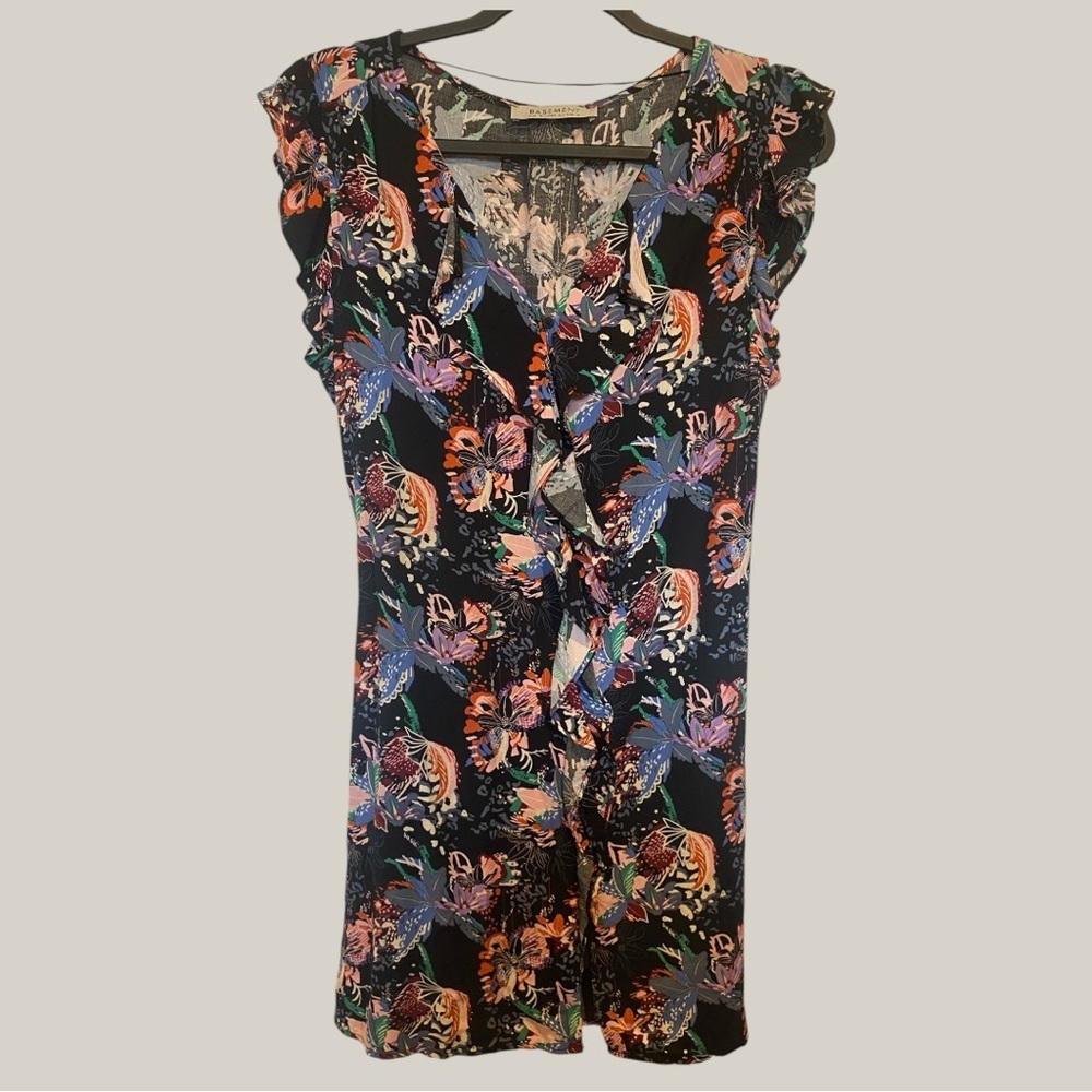 Basement Floral Flutter Dress Size M | 3/$30